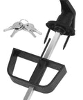 Heavy Duty Shed Door T Handle Lock Kit With 4 Keys Tough As Nails Zinc Alloy T Lock for sheds, black powder coated left lock.