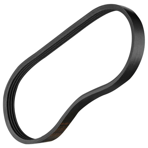 Kickass Heavy Duty Replacement Band Saw Drive Belt For Ten Inch Two Speed Woodworking Equipment Ribbed High Grade Rubber Fits 3962T shown at an angle.