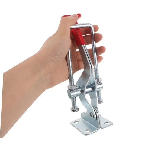 Heavy Duty Toggle Latch Clamp With Quick Release Draw Latch 2183lbs Holding Capacity Tough As Nails Galvanized Iron Corrosion Resistant Ideal For Tool Boxes Smoker Lids Draw Chests And More, hand-held view