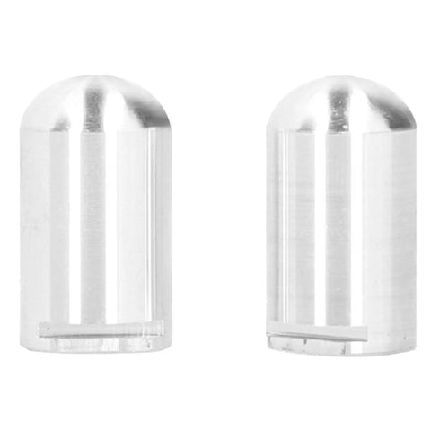 Close-up of two silver cylindrical aluminum clamps from 20mm Bench Dog Hole Positioning Plate And Aluminum Alloy Workbench Board Clamp