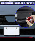 Close-up of Dope 4 Pack M6 License Plate Screws For Cars Trucks And Motorcycles Built From Heavy Duty Aluminum Alloy with red finish.