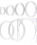 Top Shelf Pack Of Seven Big Circle Inlay Router Template Jig For Woodworking And Craft Projects Making Perfect Oval Cuts Three To Eight Inches Straight Out The Box, clear acrylic templates