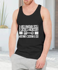 Dope Men's Tank Top Featuring A Gnarly Car Mechanic Funny Quote. Premium Cotton Sleeveless Muscle Tee worn casually indoors.
