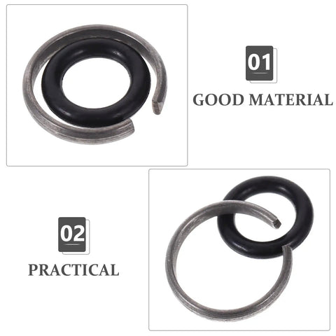 Heavy Duty Impact Wrench Retaining Ring Clips With O Rings For One Half Inch Drive Sockets, Rugged Snap Ring Kit Detail