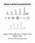 2 Lb Iron Screw And Nut Assortment Kit With 24 Sizes In Durable PP Case 660 Pieces For 3D Printer Builds DIY Repairs Home Projects Heavy Duty Fasteners Ready To Go, silver screws and nuts