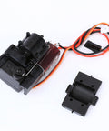 Full Metal 2 Speed Transmission Gearbox With Base For 1 To 18 FMS Crawler Parts Black, All Metal Housing And Gears