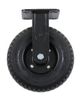 8 Inch Heavy Duty Polyurethane Caster Wheels 4 Pack Swivel Rolling Casters Smooth Floor Safe Quiet Glide close-up view of a caster wheel.