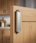 Push To Open Cabinet Catch With Soft Close Magnetic Latch And Damper for Doors Drawers and Cabinets on wooden door close-up
