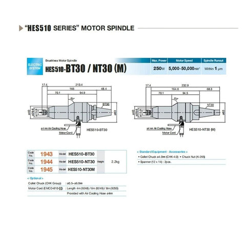 Top Shelf BT30 CNC Spindle Motor With Speed Increasing Chuck Compact Engraving Power Head dimensions and specifications diagram.