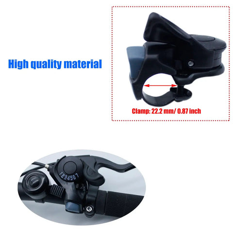 Close-up of 7 Speed Right Thumb Gear Shifter For Mountain, Road, And City Bikes TX30 Shift Lever with clamp size 22.2 mm