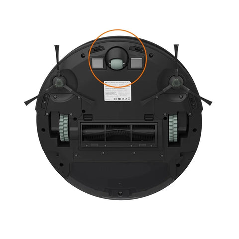 Omni wheel spare part for Lefant-compatible robot vacuum, bottom view showing green caster wheel