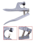Snap Fastener Tool Kit With 350-Piece Resin Buttons And Press Pliers Set For Clothing Diapers Bibs And Crafts Super Handy DIY Snaps For Quick Seams And Fun Projects, gray metal pliers close-up