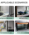 Heat Shield Board For Kitchen And Grill, Aluminum Insulation Mat protecting surfaces near refrigerator, stove, oven, gas meter.