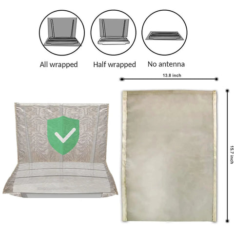 EMF Blocking Faraday Box Router Cover For WiFi Shield And EMF Protection, Tough Mesh Faraday Cage, fits 13.8 to 15.7 inch routers.