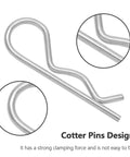 20 Pack R Clips Hitch Pins For Trailers Stainless Steel M3 By 60mm Retaining Cotter Pins Spring Clips design close-up