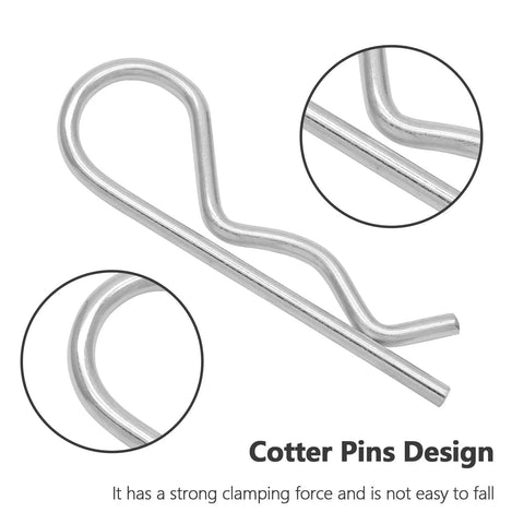 4 Pieces R Clips Hitch Pins Set In Stainless Steel For Trailers And Tow Bars Galvanized Cotter Pins Spring Clips