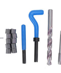 1.25 Thread Repair Kit With Inserts And Tools For Auto And Mechanical Repairs Complete Blue Toolset With Premium High Speed Steel Bits Durable Plastic Handle For Quick On Site Fixes And Maintenance, with inserts and drill tools