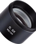 0.5X Barlow Lens For SM Series Stereo Microscopes 48mm Mount Doubles Your Working Distance And Field Of View Easy Attachment For Clearer Live View And Flexible Lab Use, black metal lens