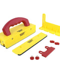 Milescraft GrabberPRO yellow push block kit with red handle and accessories for table saws and router tables