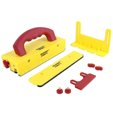 Milescraft GrabberPRO yellow push block kit with red handle and accessories for table saws and router tables