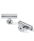10 Pack Polished Chrome Cabinet Knobs 2 Inch Solid Zinc Drawer Pulls For Cabinets Dressers Closets And Wardrobes Sleek Durable Easy Install Hardware With Modern Shine displayed on white background