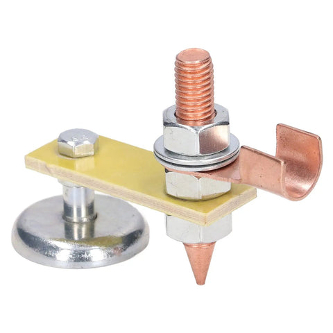 Heavy Duty Magnetic Welding Clamp With Insulation Holds Strong At 66lb For Secure Metalwork And Outdoor Repair Jobs That Need Reliable Grip, close-up view showing construction details.
