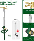 2 Pack Metal Lawn Sprinklers With Adjustable Telescoping Base 3 Arm Sprinkler 360 Degree Rotation High Rise Sprinkler For Big Yards