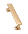 Brushed Gold Cabinet Pulls Pack Of 5 With 4 Inch Center To Center Mounting And Backplates For Cabinets And Drawers