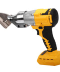 Gowenic 20V Cordless Electric Metal Shears With Brushless Motor And 360 Degree Rotating Head For Sheet Metal Cutting, yellow handle.