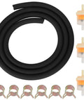Dirt Bike Gas Line With Filter For GY6 50cc 70cc 90cc 110cc 125cc 150cc Engines 139QMB 157QMJ Rugged Fitment showing fuel line, filters, clamps