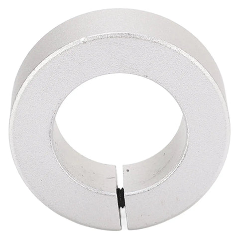 Hardcore 4 PCS Split Shaft Fixing Collar 1 Inch Bore Aluminum Alloy Screw Clamping Kit, silver split ring close-up