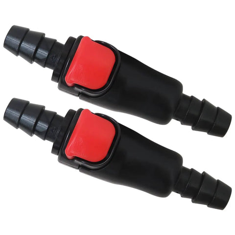 Upgraded Two Pack Hydration System Quick Disconnect For Quarter Inch Drink Tube With Auto Shut Off Leak Free Connection