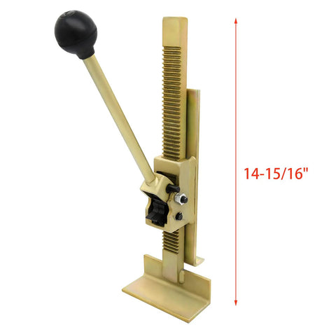Flooring Installation Jack For Hardwood And Laminate Beefy Steel Ratcheting Floor Jack, 14-15/16 inches tall, with handle