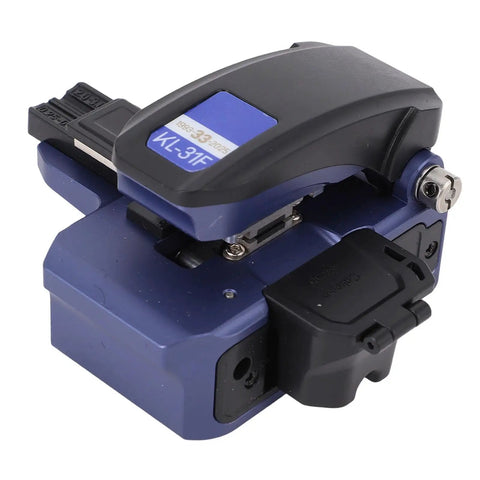 Optical Fiber Cleaver Auto Return 3 In 1 Fiber Optic Cutting Tool With Precise CNC Aluminum Alloy Build For 250um 900um 3.0mm Single Core And 2 To 12 Core Multi Fiber Cables, blue and black