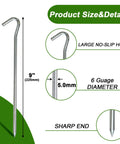 Heavy Duty 9 Inch Galvanized Steel Tent Stakes 25 Pack Rust Resistant Camping Pegs For Tarps Inflatables Garden Edging Fence Hooks
