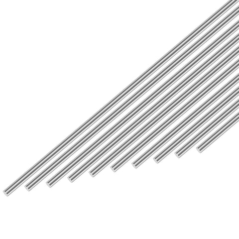 304 Stainless Steel Round Rod 2mm By 350mm 10 Pack Lathe Bar Stock Pro Grade For Industry And Metalworking Hobbyists DIY Craft Projects