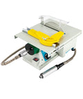 5 In 1 Mini Lapidary Saw And Polishing Kit With 750W Gem Jewelry Grinder showing saw with flex shaft and drill chuck