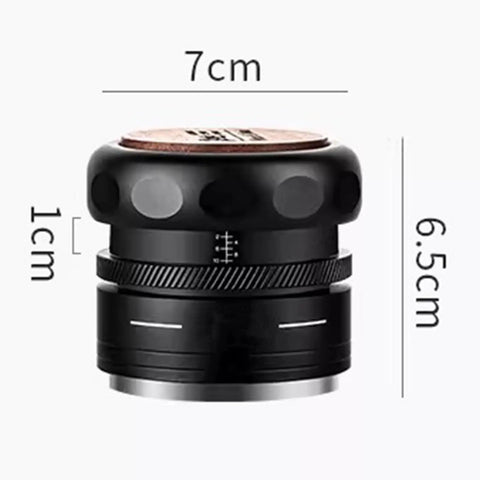Slick Espresso Tamper Set For 58Mm Portafilters With Auto Scale Dial Wdt Tool And Smart Storage Mat A Fire four-piece kit, 7cm tall tamper.