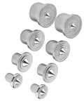 Pro Grade Steel Dowel Center Set, Hollow And Solid Dowel Centers For Precise Alignment, 8 Piece Woodworking Center Tool Kit for joinery