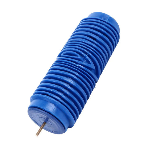 No Sweat 5 Inch Rubber Pattern Paint Roller For Walls Easy Diy Decorating Tool With Reusable Design visible, blue rubber texture roller.