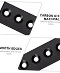 Heavy Duty Track Connecting Plates Set for Barn Doors and Indoor Sliding Doors, Carbon Steel Flat Mending Repair Plates close-up
