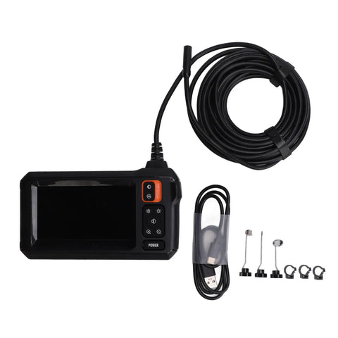 Industrial Endoscope Borescope 1080P HD With 8mm Lens Pipe Inspection Camera 4.3 Inch IPS Screen and 16.4 Ft Cable