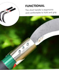 Two Pack Short Handle Weeding Sickle Tools Manganese Steel Garden Grass Cutter Set close-up showing ergonomic handle and blade