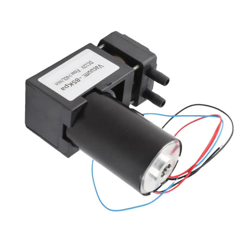 Electric Mini Vacuum Pump Delivers Rock Solid High Performance With Incredibly Low Noise Operation Perfect For Busy Shops And Tight Spaces Offering Real Portability And Tough Durability For Your Daily Hustle, compact motor with power wires.