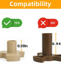 Replacement Microwave Turntable Motor Coupler Set, 0.59 Inch Shaft Length And 0.47 Inch 12mm, High Temp PPS Material, Heavy Duty, Easy Swap For Your Microwave, Fits Most Turntables, 2 Pack. compatibility chart with 0.59in and 0.94in couplers