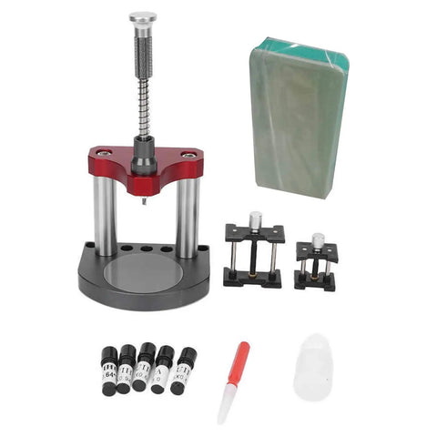 Watch Dial Repair Kit With Welding Tool And Alloy Fixture For Dial Feet Restoration, precise tools and components displayed