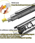 Beefy Heavy Duty 20 Inch Drawer Slides With Full Extension Ball Bearing Glides, 500 Pound Load Capacity, Locking Mechanism close-up