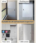 Pro Grade Aluminum Access Panel For Drywall Walls Hvac Plumbing Duct Inspection Door in four installations for easy access.