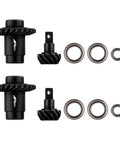 Beefed Up Two Piece Steel Helical Diff Gear Set 12T And 24T For FMS FCX24 FCX18 1/24 And 1/18 RC Cars Upgrade with bearings