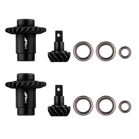 Beefed Up Two Piece Steel Helical Diff Gear Set 12T And 24T For FMS FCX24 FCX18 1/24 And 1/18 RC Cars Upgrade with bearings